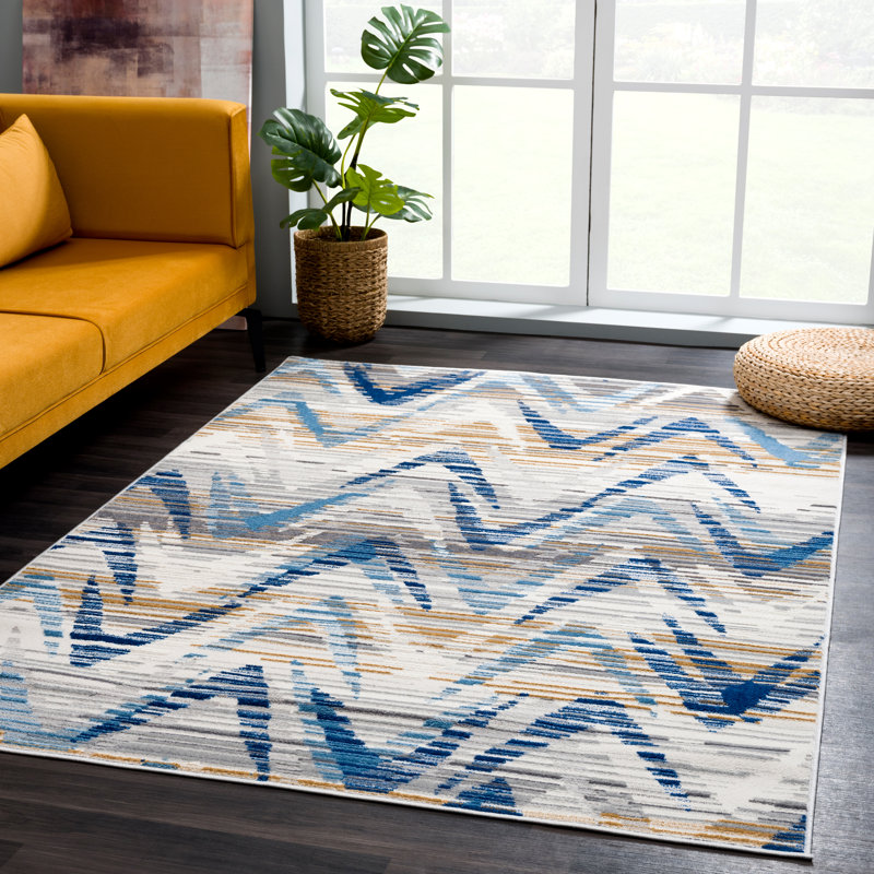 Briganti Chevron Indoor Rug, Rectangle 4' x 6'