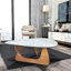 Table basse Home en bois de noyer massif, profondeur 50,4 po, largeur 31,77 po, hauteur 15,55 po pour le bureau