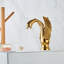 Robinet pour salle de bain à poignée simple avec drain-93532551