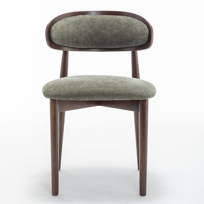 Chaise d'appoint rembourrée en bois massif