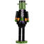 Figurine d'Halloween casse-noisette de Frankenstein - 10,5 po - vert et noir