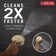 6-Setting HydroRain 2-in-1 Dual Shower Head with ProClean Spray, 2.5 GPM
