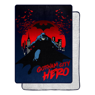 Couverture en sherpa Warner Bros. Batman Gotham City Hero