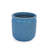 Handmade Ceramic Flower Pot Set Of 3, 15/12/9 Inch Diameter, Blue With Geometric Pattern, For Orchids Indoor/Outdoor Use On Windowsill & Bookshelf, Breathable Clay-1627351305
