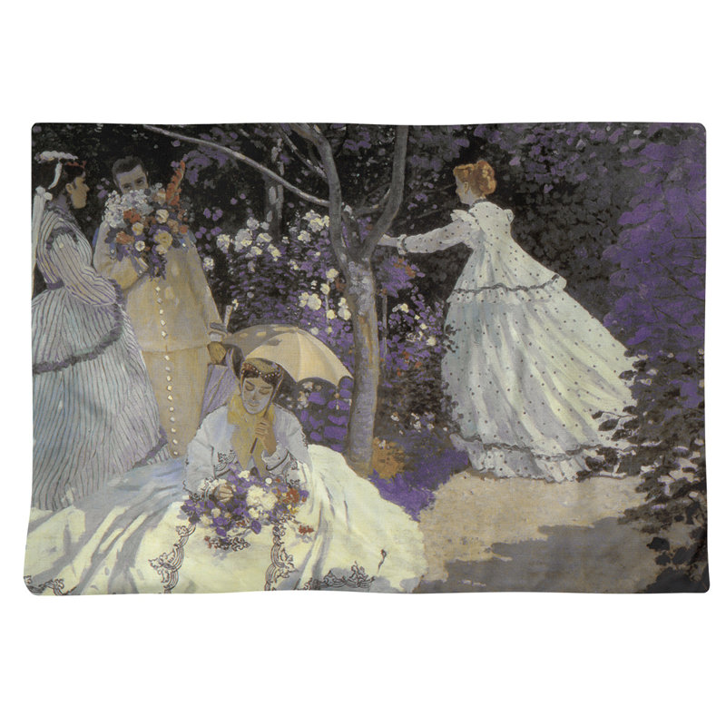 Napperon Women in the Garden, Mauve, Polyester sergé