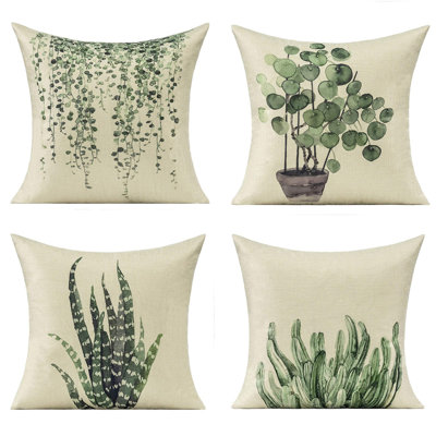 Searce Green Square Throw Pillow Cover