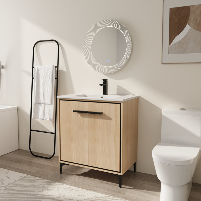 30" Vanity Cabinet with Sink - Bathroom Storage Solution, 30"