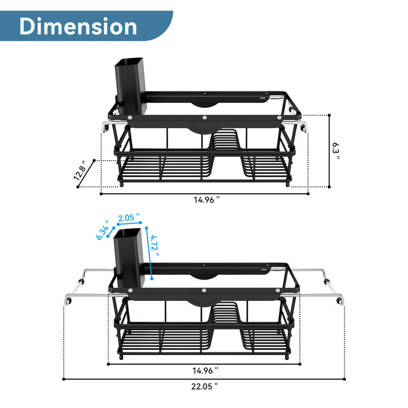 Over the Sink Dish Drying Rack,In Sink Dish Drying Racks,Expandable Dish Rack Over Sink Counter,Adjustable Dish Drainer