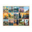 Art mural sur toile tendue - David Owens Illustration, art mural «collage collage» pour décor de salon, de chambre à coucher ou de bureau - 35 x 47