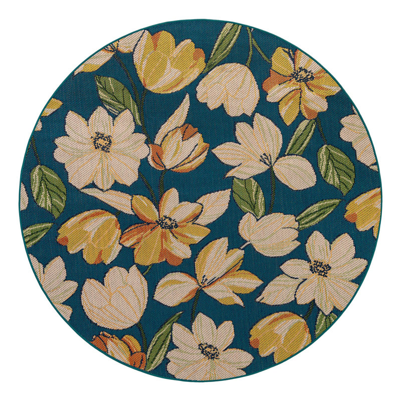 Camalu Higgin Indoor/Outdoor Area Rug, Rond 7 pi 10 po