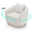 Fauteuil demi-tonneau pivotant l 28,5 po Bashar-898202256