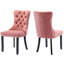 Chaises de salle à manger capitonnées en velours à oreilles-934717011-880669728