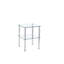 Table d'appoint transparente 2 pièces, table de bout à 2 niveaux, table de chevet moderne, canapé avec tablette de rangement pour le salon