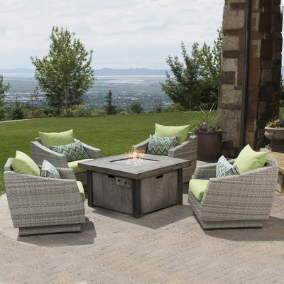 Fionnula 4 - Person Patio Conversation Set with Cushions