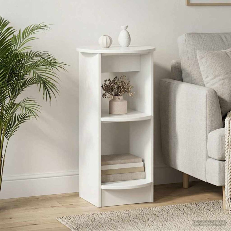 End Table, High Gloss White, High Gloss White, High Gloss White