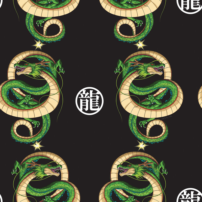 Papier peint adhésif Dragon Ball Z Shenron, Noir