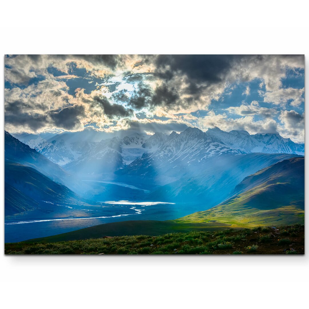 Leinwandbild Himalayagebirge unter bewölktem Himmel