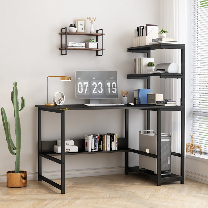 43,3 pouces, bureau moderne, grande table d'ordinateur, poste de travail, Noir, noir, noir, noir