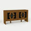 Buffet 60 po Mid-Century moderne avec rangement et tablettes réglables-127823294