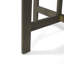 Table bistro d'extérieur pliante demi-ronde en bois d'acacia, finition grise