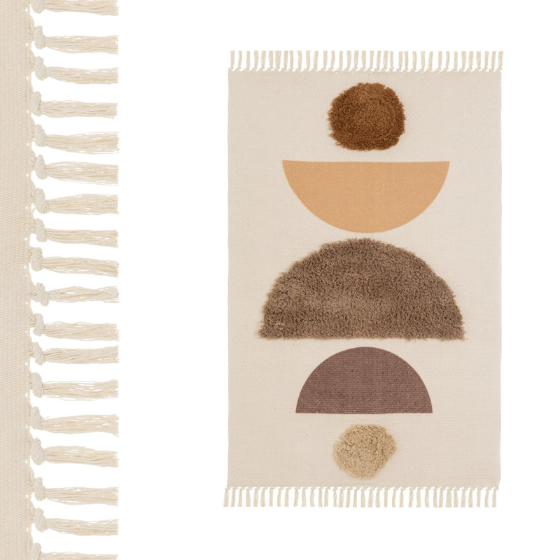 Geometric Machine Tufted 180cm X 120cm Area Rug