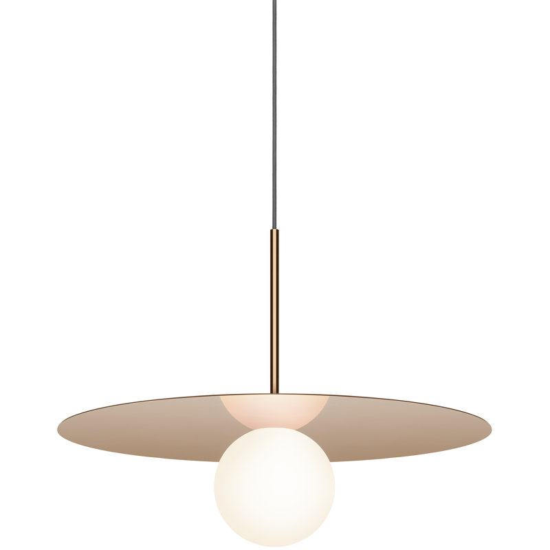 Bola Disc Pendant, Rose Gold, 15.5" H x 22" W x 22" D