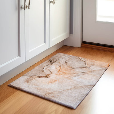Premium Machine Washable Cerrito AMF502 Orange Rug