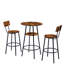 Mobilier de bar rustique brun - matériaux de qualité, repose-pieds stables, conception de table ergonomique de 23,14 po, coussins confortables et réglables