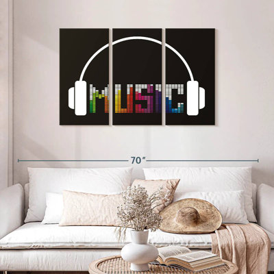 Abarca Music Headphones Typography