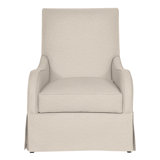 Zoe Cotton Swivel Slipcovered Armchair