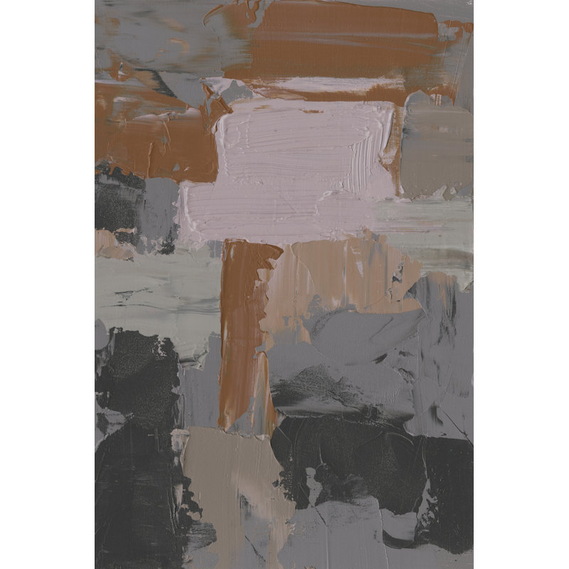 Impasto Abstract II 1 Piece Wrapped Canvas Wall Art, 46cm H x 30cm W x 3.8cm D