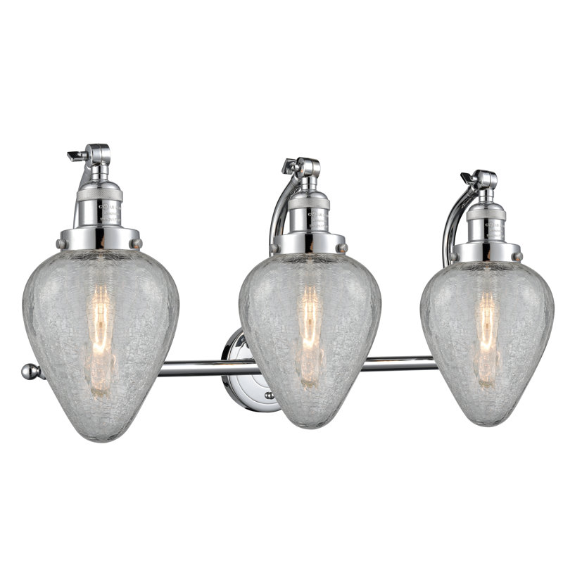 Éclairage pour meuble-lavabo à intensité variable Shauna, Chrome poli, 3 lumières