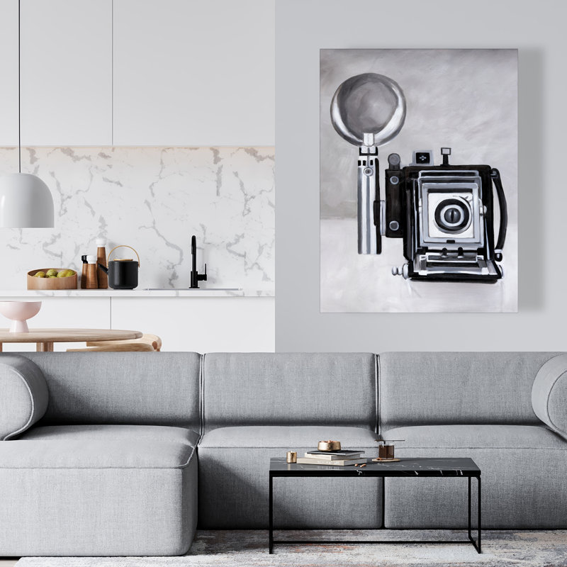 Caméra antique - Décoration sur toile grise pour les amateurs d'époque