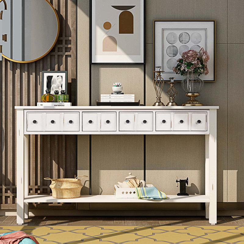 Console 60,03 po, Blanc antique