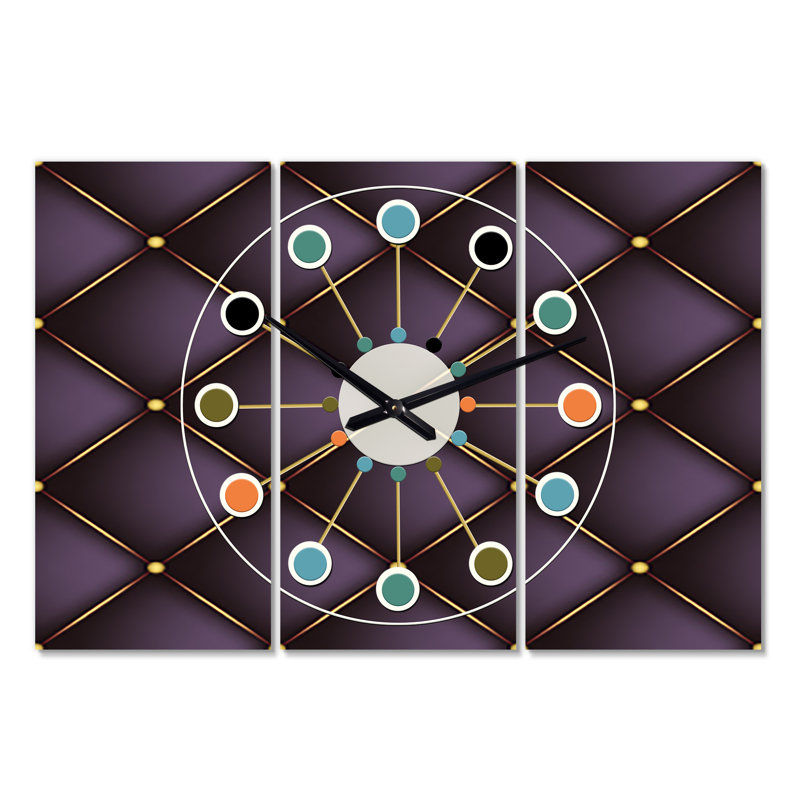 Horloge murale surdimensionnée Mid-Century
