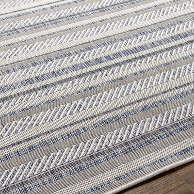 Tapis intérieur / extérieur rayé Mendota Bellino