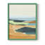 Reproduction encadrée turquoise et orange II - bois massif-444523232-444523237