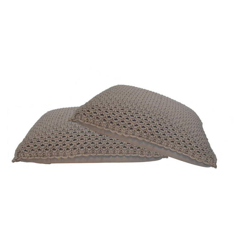 Connerton Geometric Square Throw Cushion, Grey