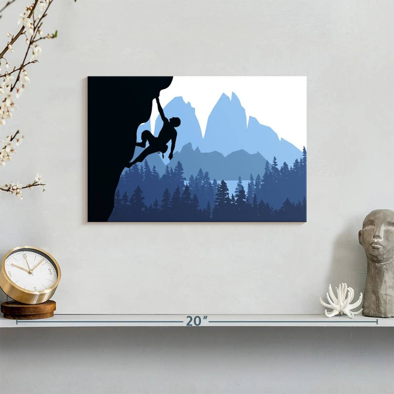 Sireci Winter Rock Climbing Scene, 8" H x 12" W