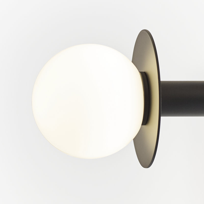 Nodes 4 - Light Semi Flush Mount, Midnight Black
