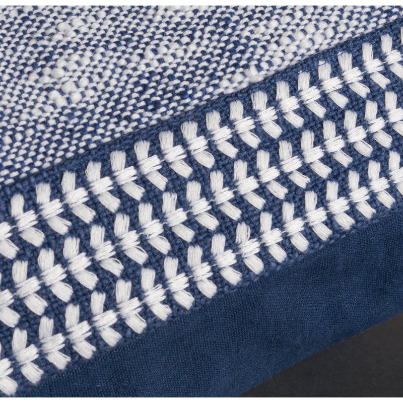 Coussin 100% coton, Bleu, Mélange de duvet