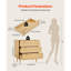 Commode 3 tiroirs en rotin, commode moderne, commode en rotin naturel avec poignées en métal et pieds en bois, rangement pour vêtements