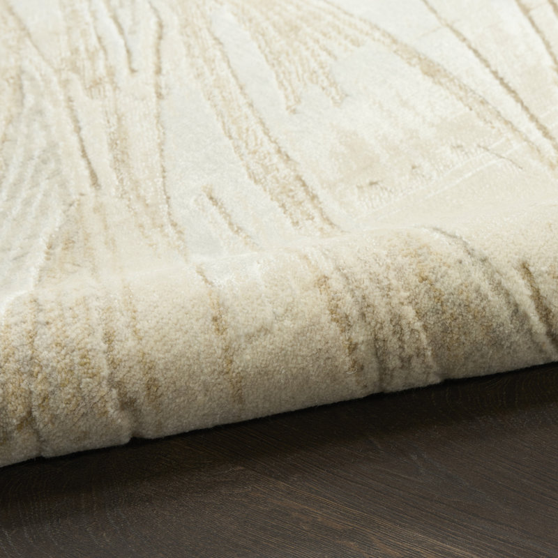 Tapis moderne beige Nourison Brushlight 7 pi 9 po x 9 pi 9 po, 7 pi 9 po x 9 pi 9 po