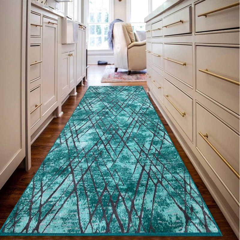 Flushing Abstract Indoor / Outdoor Area Rug, Runner 60 x 220cm