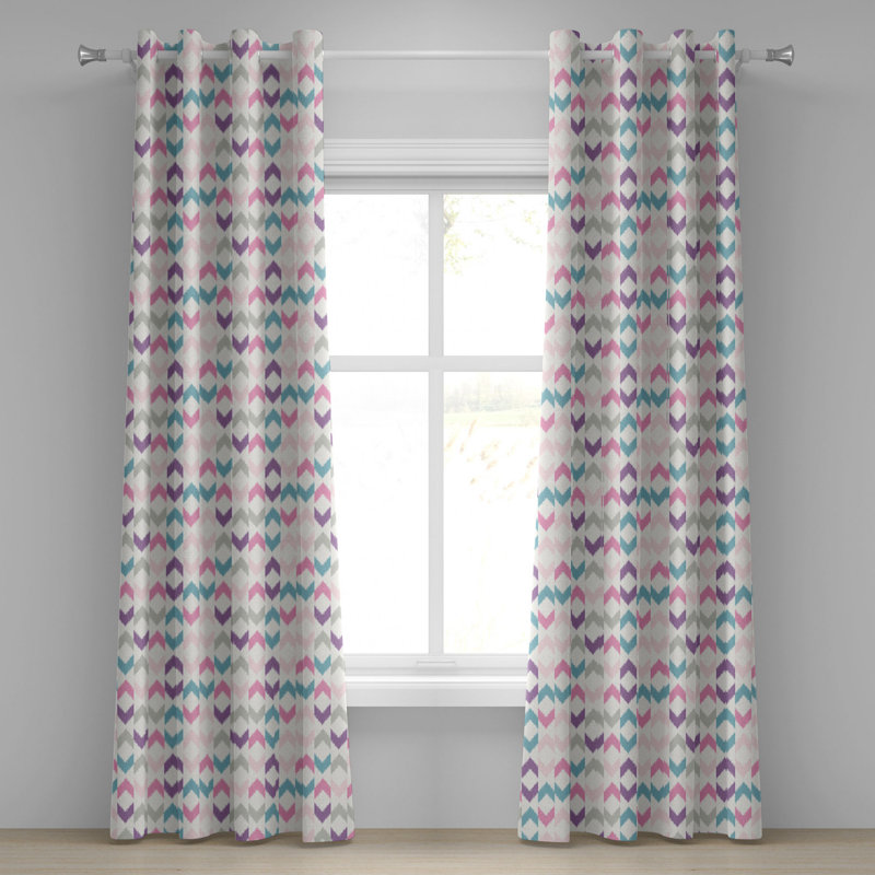 Sateen Semi Sheer Curtains / Drapes Pair, 50" W x 96" L