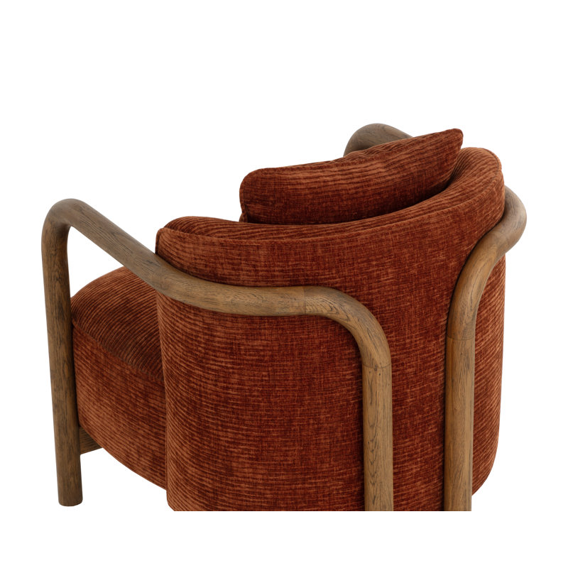 Lounge Chair, Brown Polyester