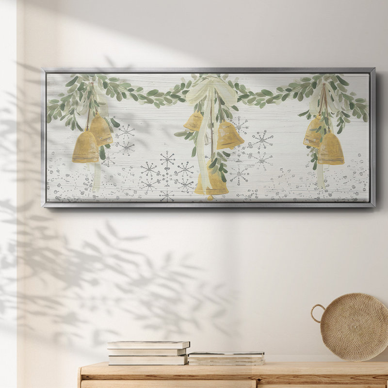 Holidy Bells- Framed Canvas, 20" H x 50" W
