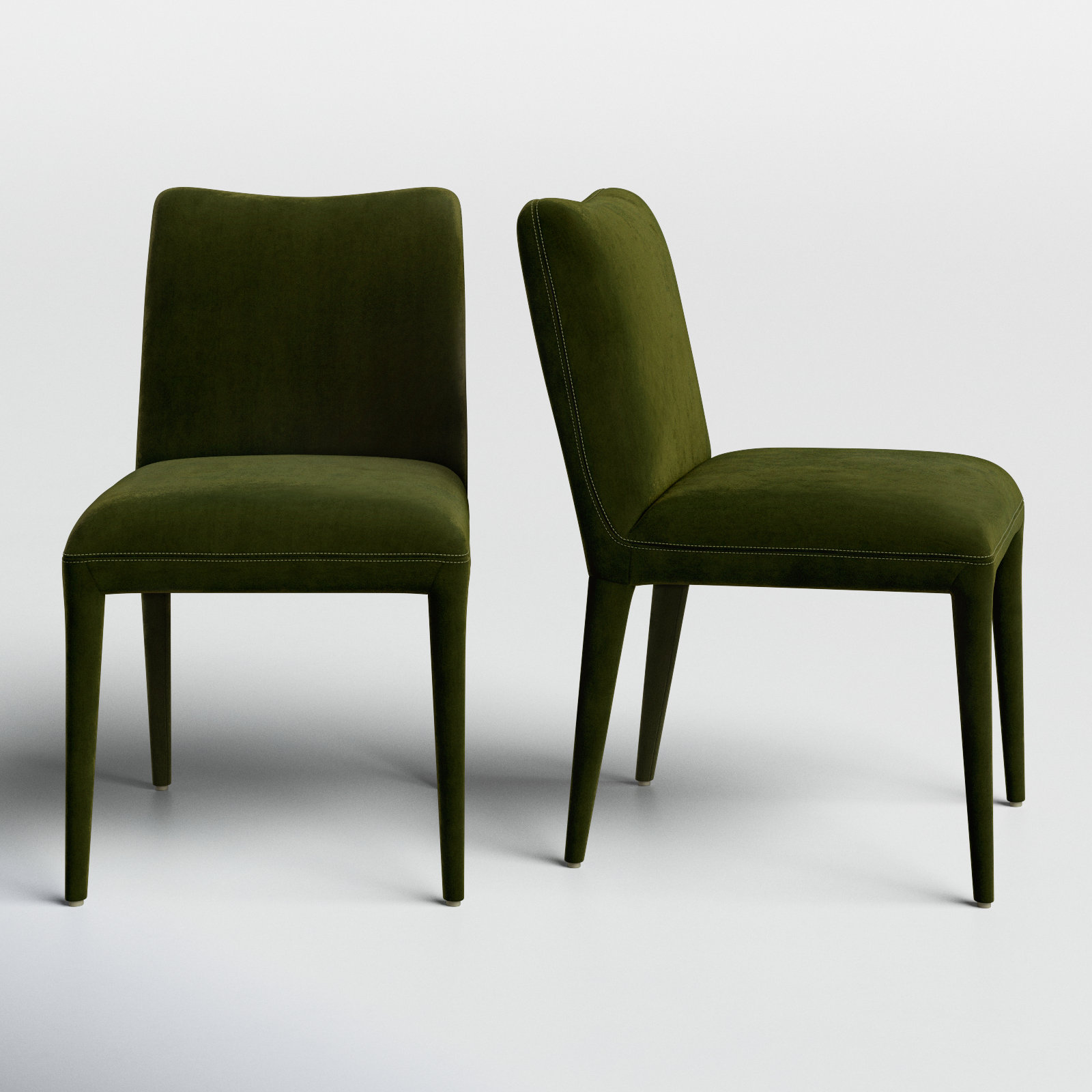 Andersen Side Chair, Dark Green Performance Velvet