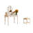 39.37"American-style white solid wood dressing table with mirror