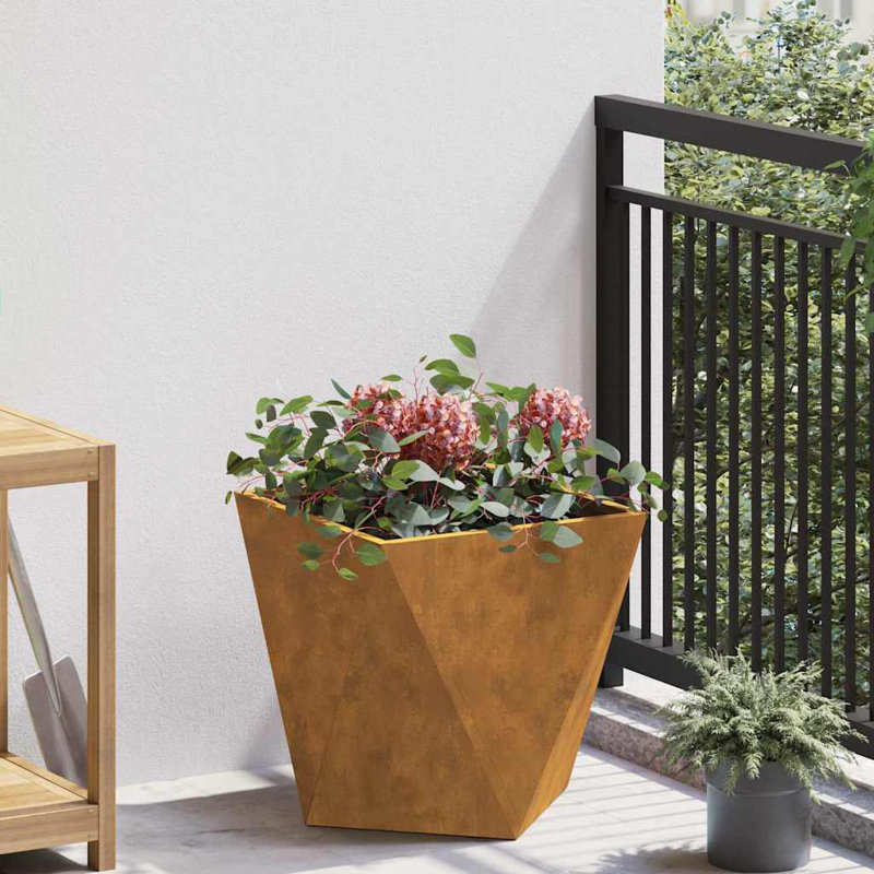Planter Box, 40cm H x 40cm W x 40cm D, Rusty